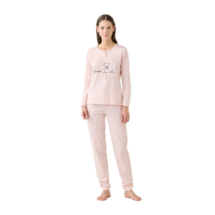 Pigiama donna estivo in cotone articolo cuoricini. Noidinotte