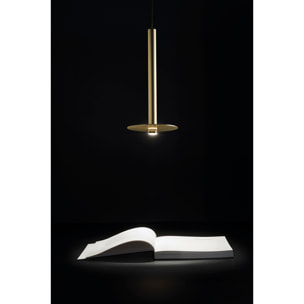 LEDS C4 Colgante Candle 1 Body Surface LED 4.1 Blanco cálido - 2700K ON-OFF Latonado 154lm