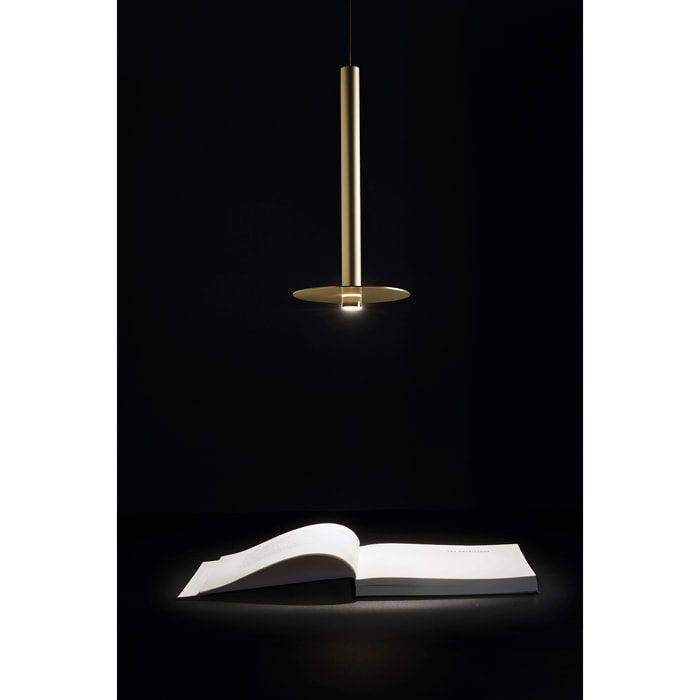 LEDS C4 Colgante Candle 1 Body Surface LED 4.1 Blanco cálido - 2700K ON-OFF Latonado 154lm