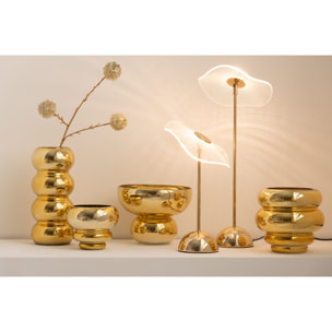 J-Line bougeoir/vase Julia - verre - or - Ø 15.5 cm