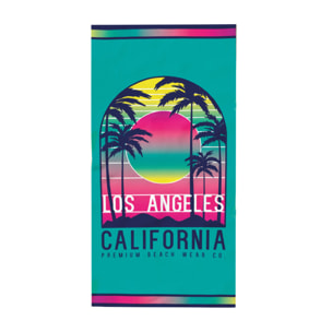 Telo Mare Stampato In Spugna Disegno California