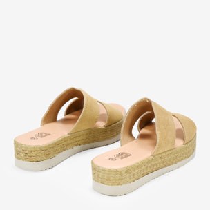 Sandalias de piel marrones con plataforma