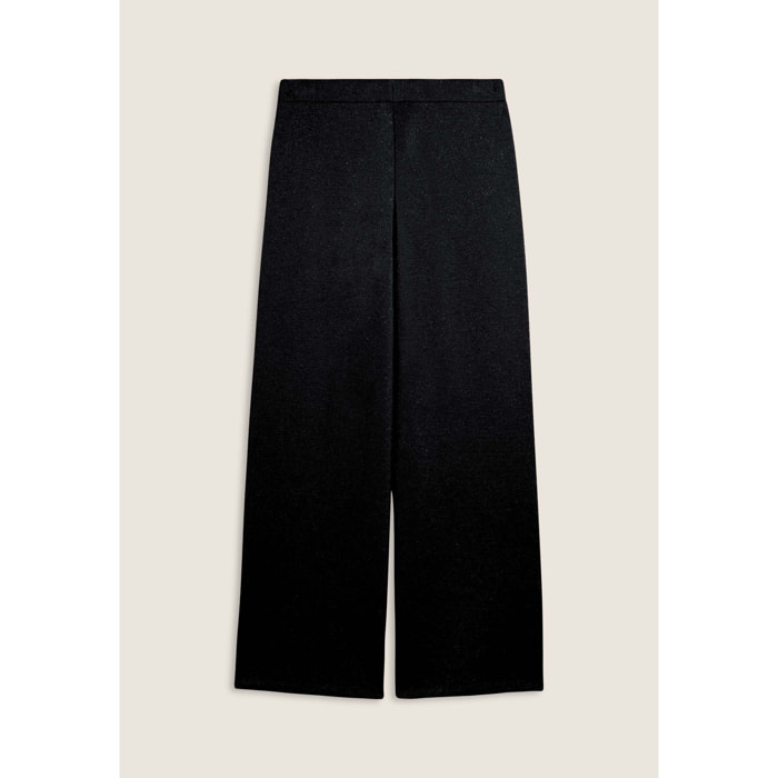 Pantaloni donna wide leg mélange lurex