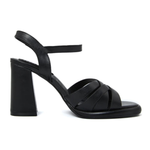 Sandali Donna colore Nero-Altezza tacco:9,5cm