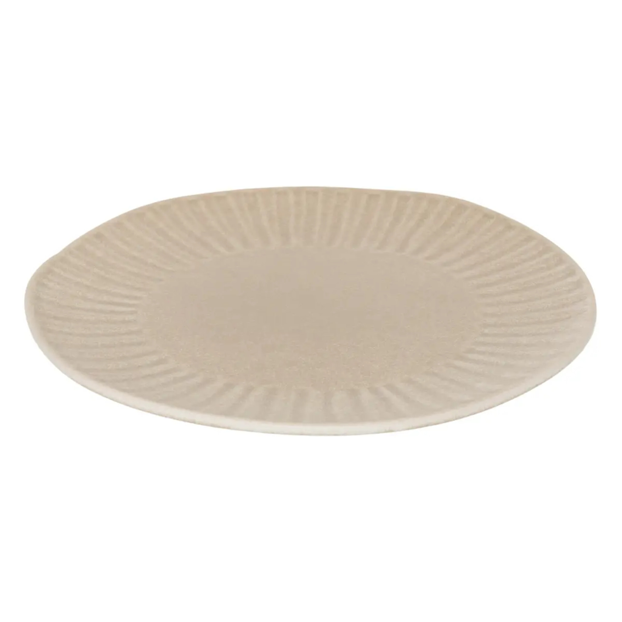 Lot de 4 Assiette dessert Nyero ronde D.21,m beige