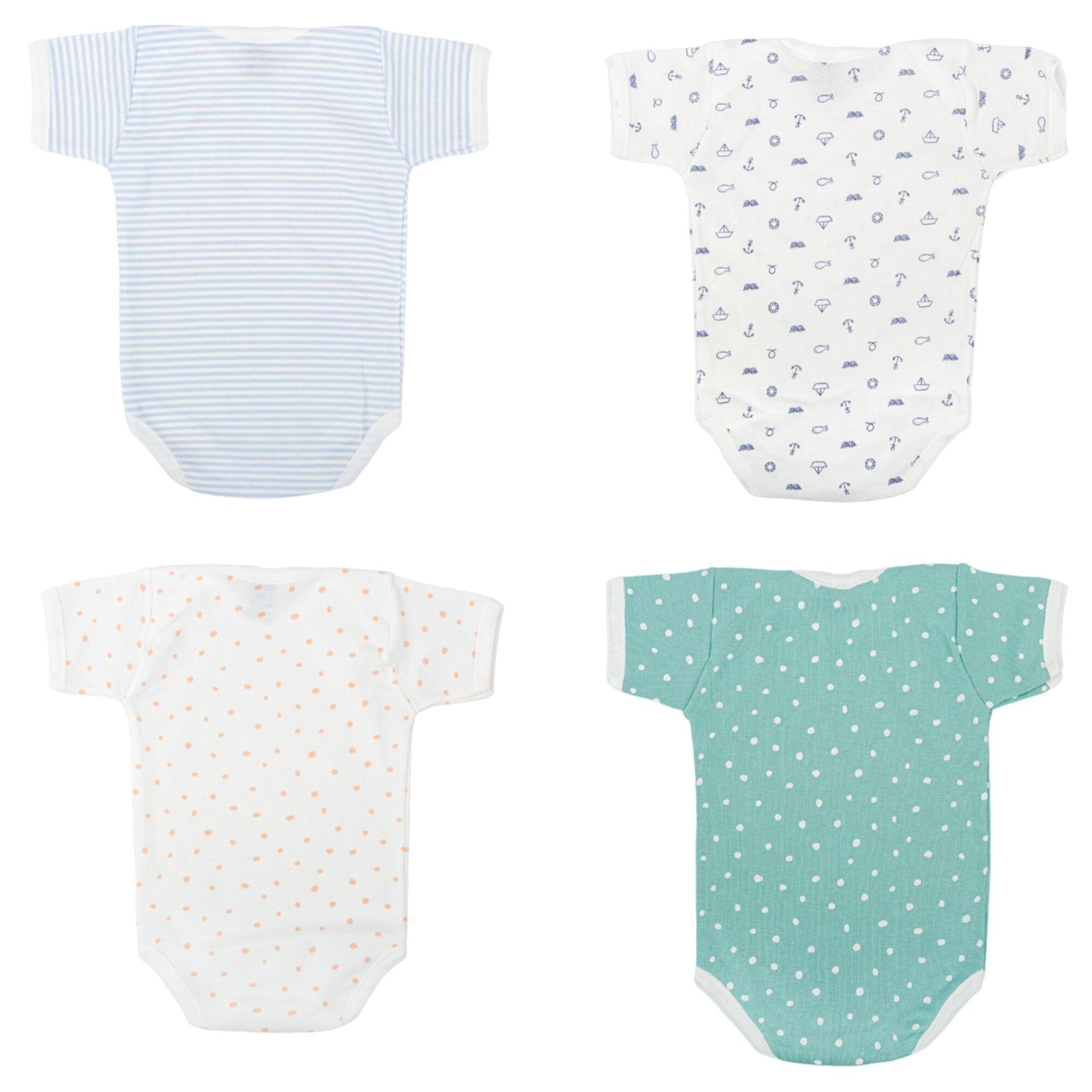 Pack 4 Body Basico Manga Corta