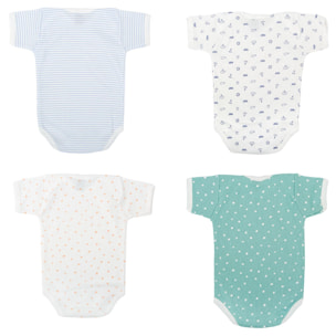 Pack 4 Body Basico Manga Corta