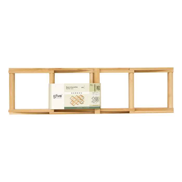 Range-bouteilles Bambou pliant 10 bouteilles