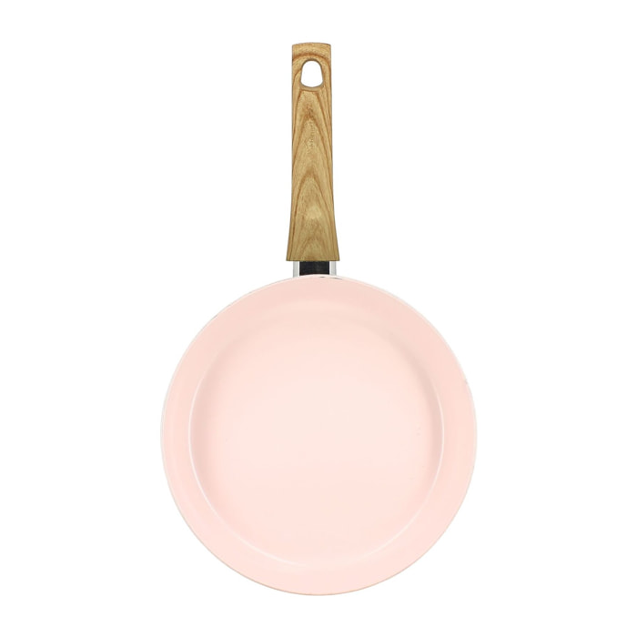 Poêle 24cm avec revêtement céramique rose - tous feux COLORAMA