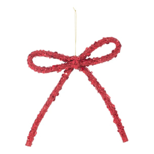 SDN PLF NOEUD RED/GOLD 17CM