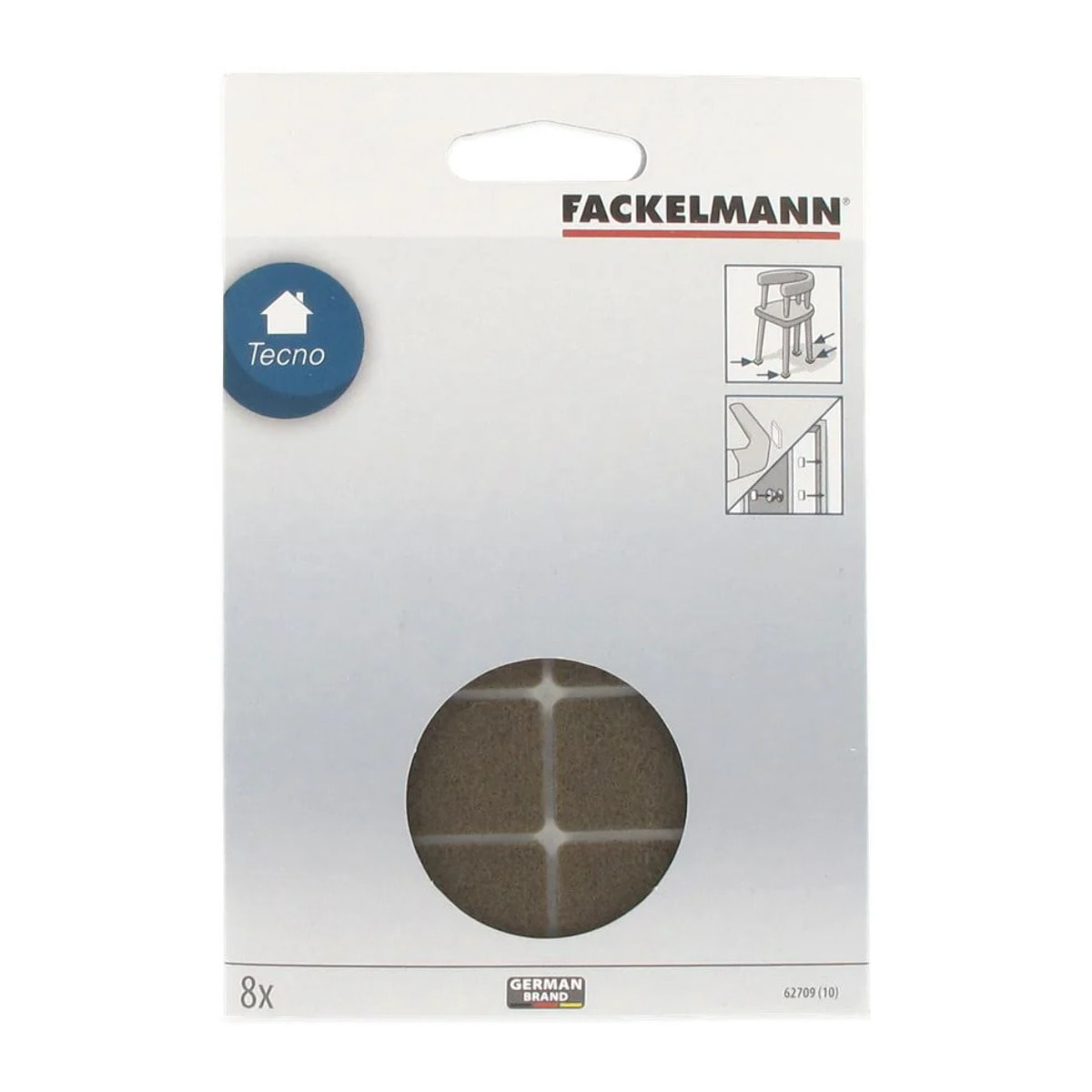 Lot de 8 patins de chaise en feutre Fackelmann