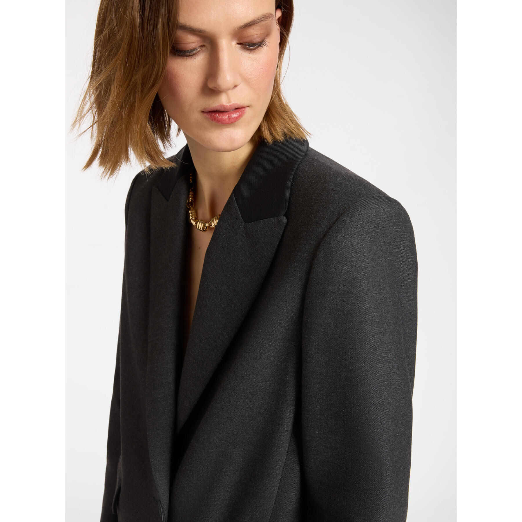 Elena Mirò - Blazer oversize in flanella - Grigio