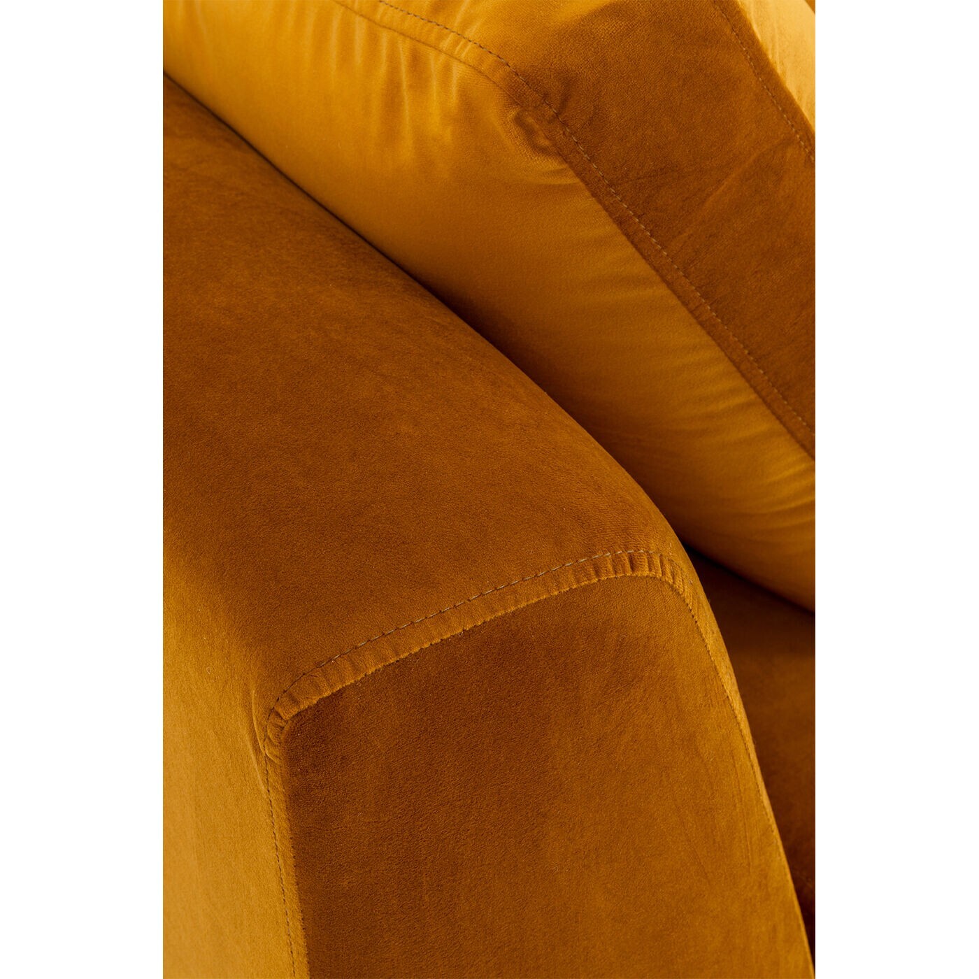 Canapé d'angle Gianni 290cm droite velours doré Kare Design