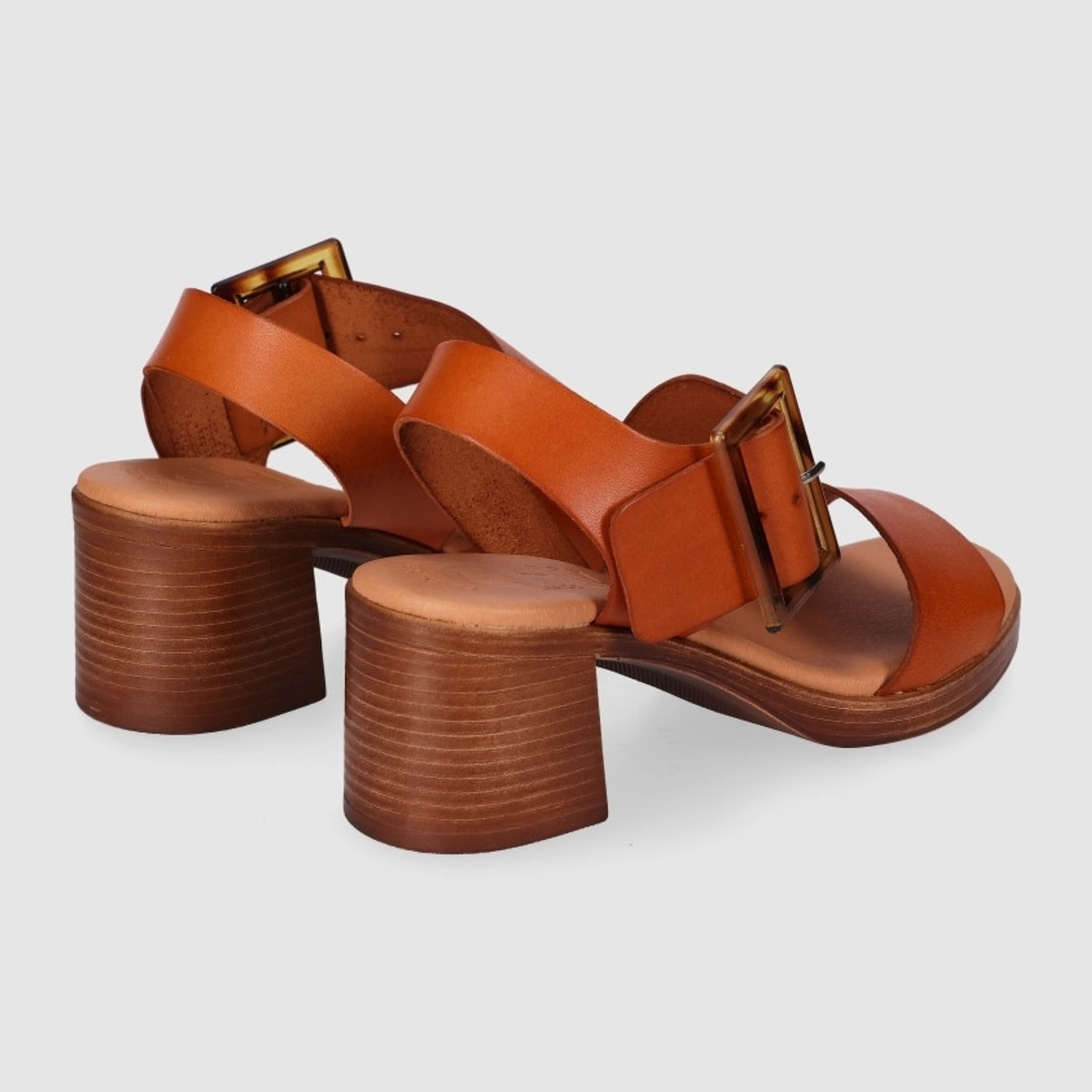 Sandalias de Piel - Cuero - Tacón: 5 cm