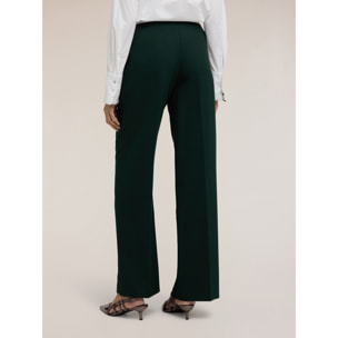 Motivi - Pantaloni palazzo con cintura a righe - Verde