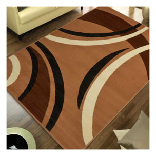 Tapis salon et chambre tissé motif rond SAILIN