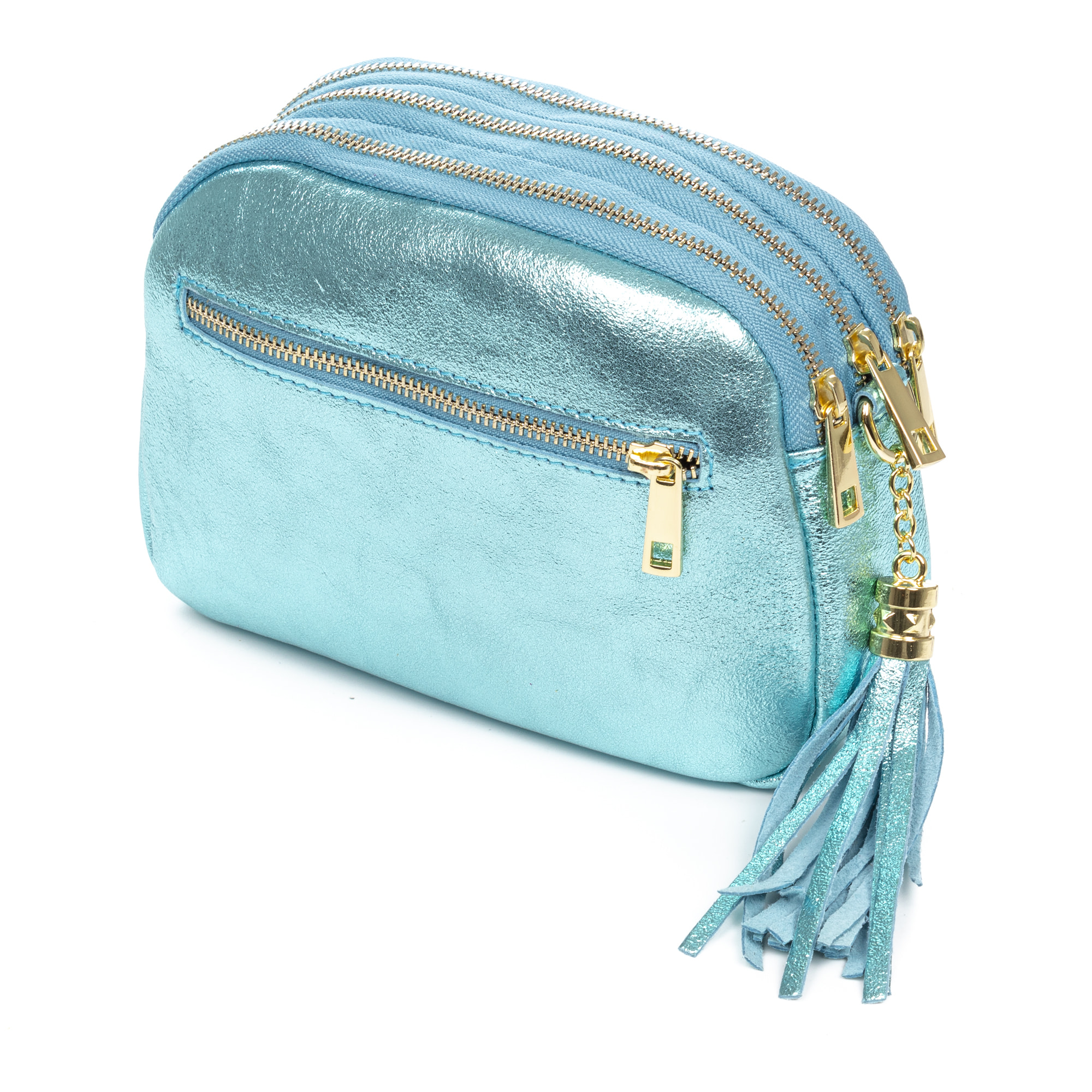 Aliminusa bolso bandolera Mujer. Piel auténtica Gamuza Lacada.