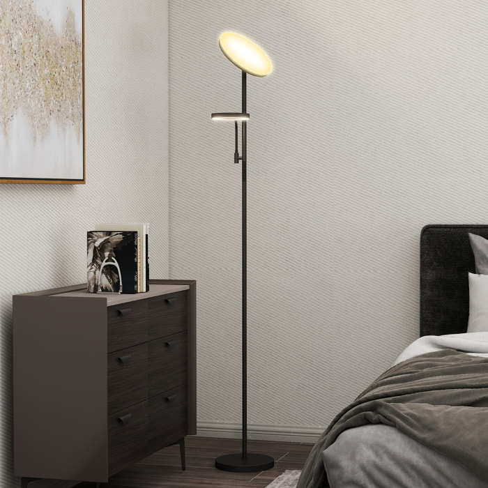 Lampadaire LED 42W dimmable 2700K-6500K 4 couleurs variation continue 4 modes scène télécommande noir