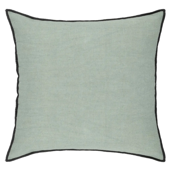 Coussin "Linah" - coton - vert céladon - 45x45 cm