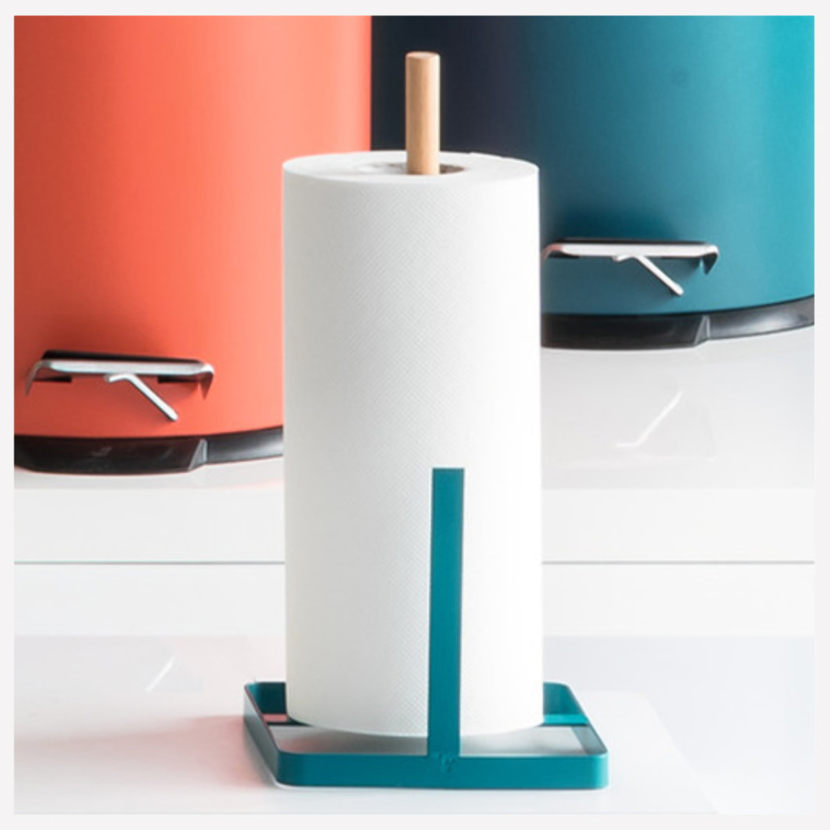 Porte essuie-tout "Modern Color" blanc