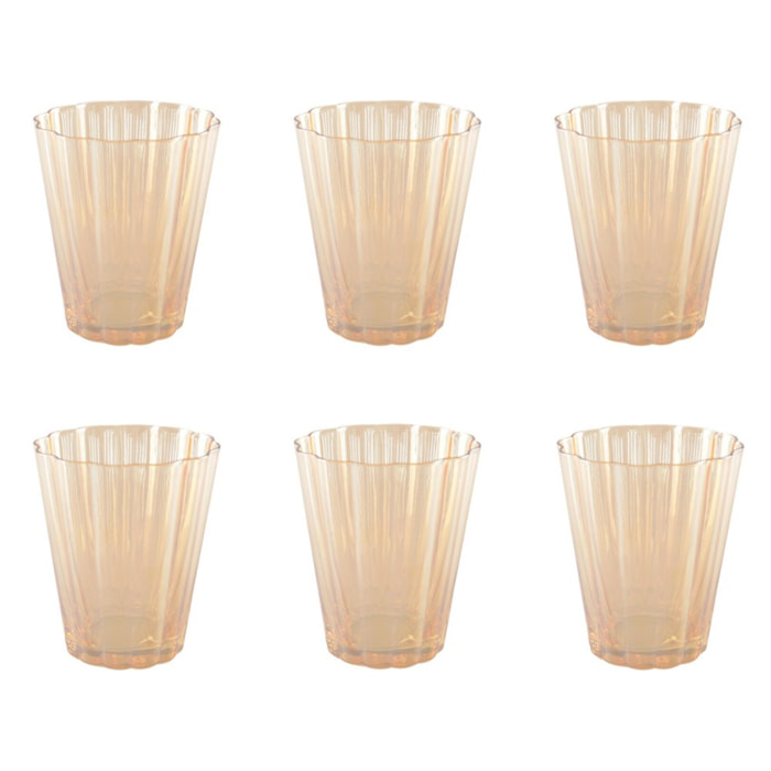 Verres à eau doré - lot de 6