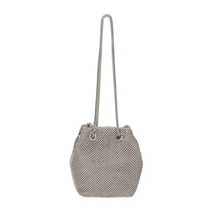 Mini bag secchiello argento metallico