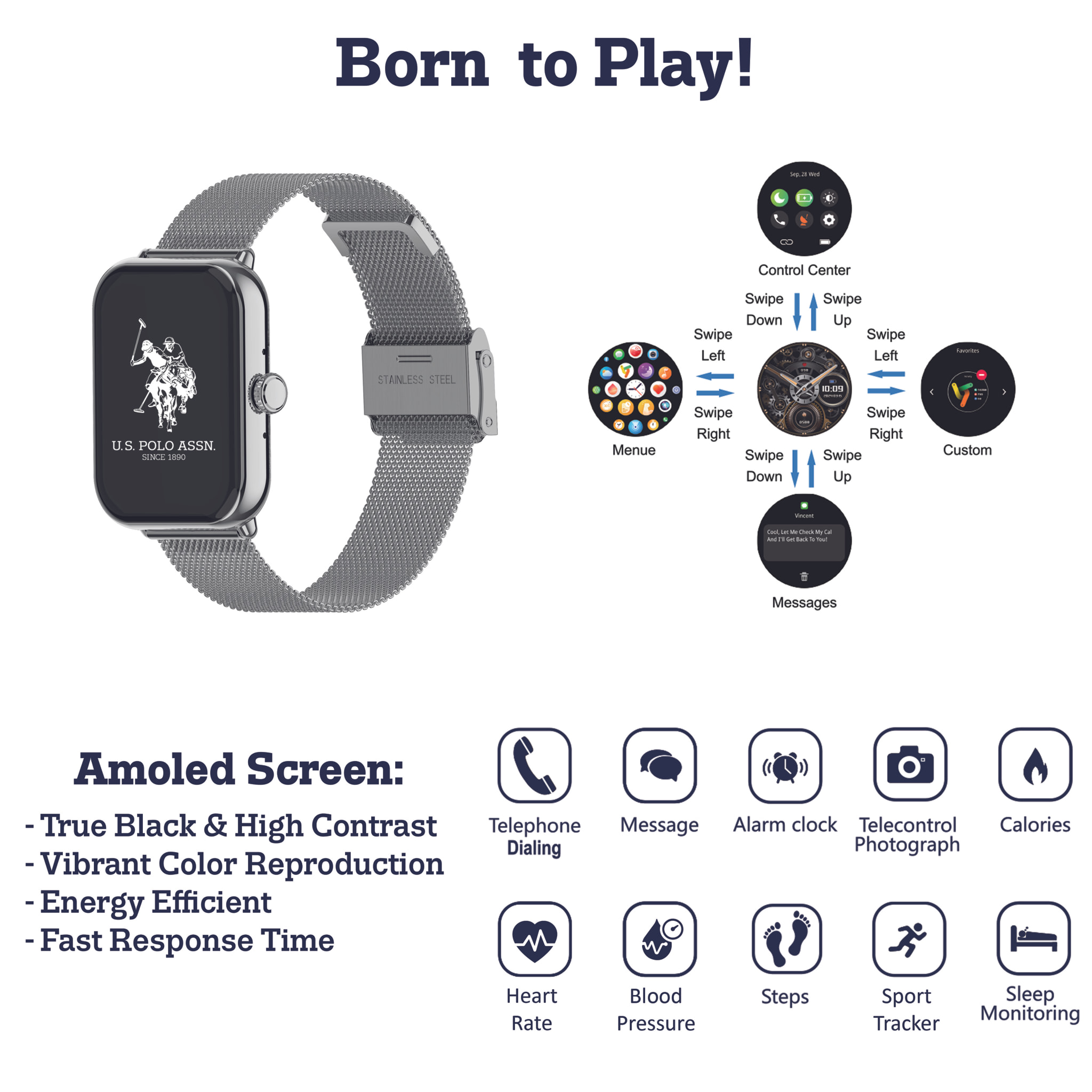 Smartwatch con schermo AMOLED