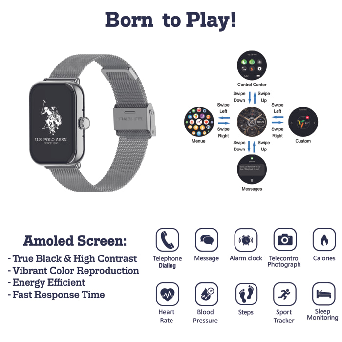 Smartwatch con schermo AMOLED
