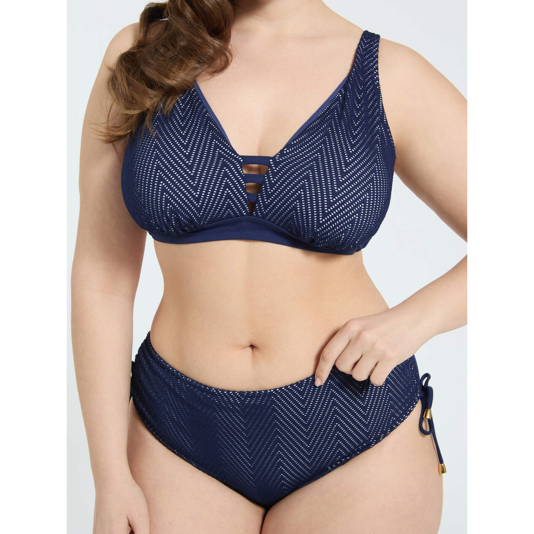 Fiorella Rubino - Bikini con red chevron - Azul