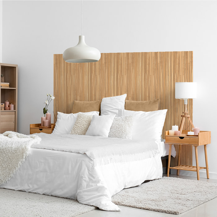 Rouleau revêtement adhésif vinyle au mètre - Sticker mural tête de lit - BOIS SCANDINAVE