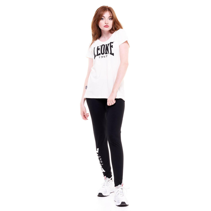 T-shirt da donna maniche corte logo grande Welcome Back