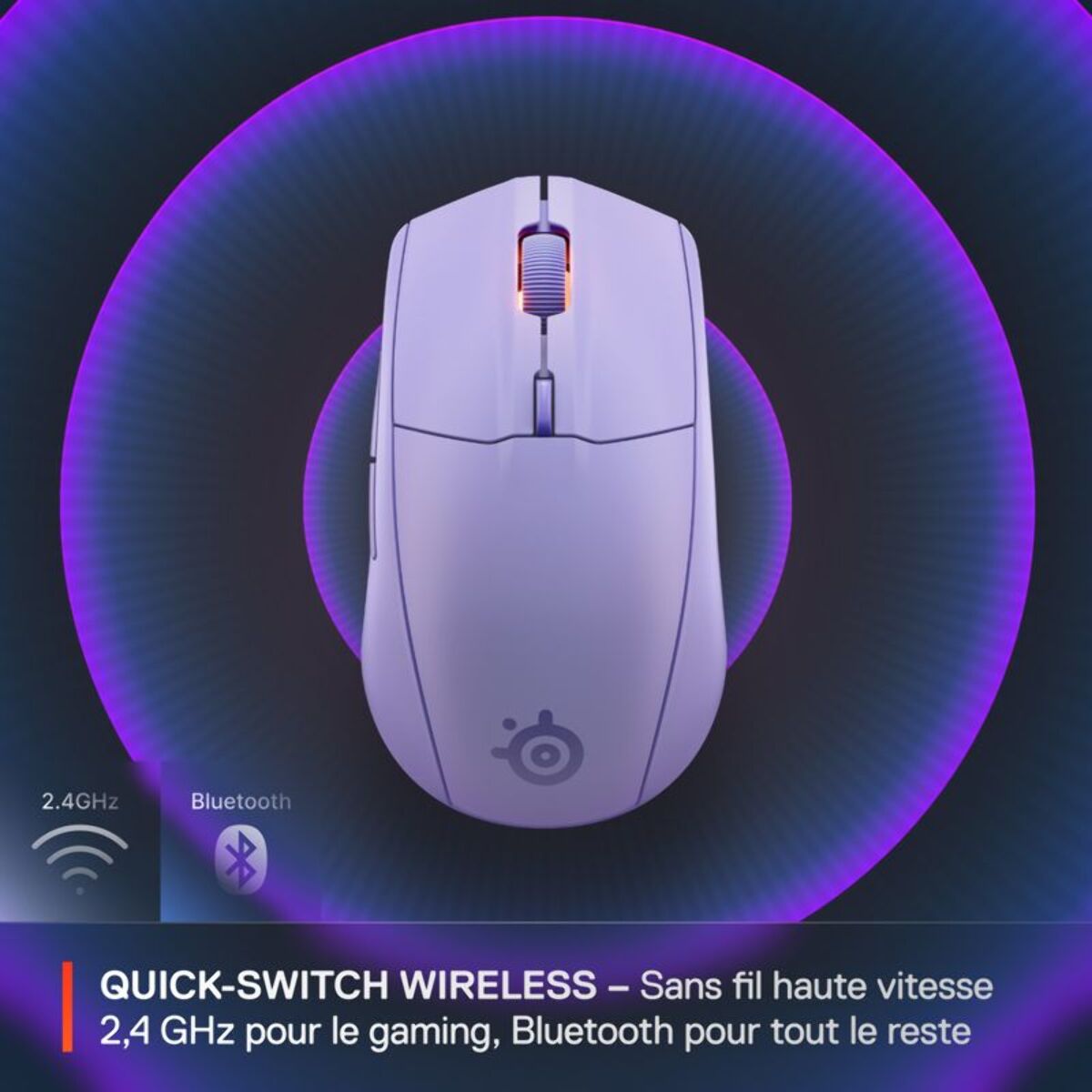 Souris Gamer Sans Fil STEELSERIES Rival 3 WL Gen 2 Lavande