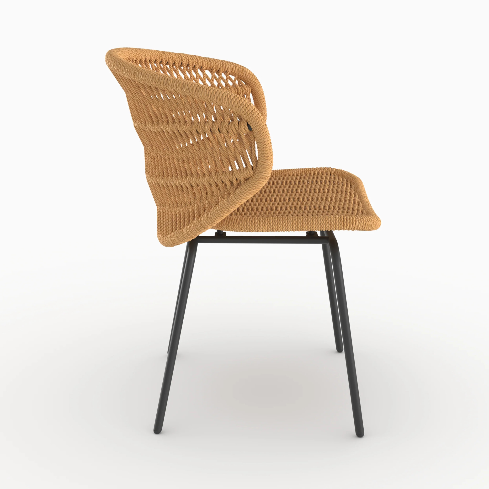 Lot de 2 chaises de jardin en rotin synthétique - Lara