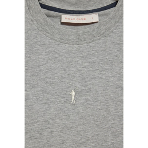 Camiseta básica gris vigoré sin mangas y cuello redondo con logo bordado Rigby Go