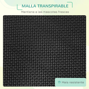 Cama Elevada para Perros Plegable Cama para Mascotas Pequeños Medianos con Tela de Malla Transpirable Marco de Acero para Interior Exterior 111x65,5x19 cm Negro