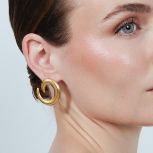 Pendientes Lesma acabado oro amarillo 18k