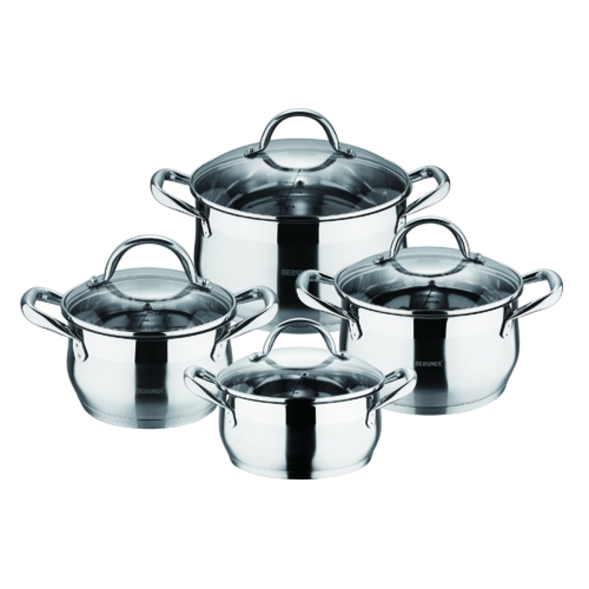 BATERIA COCINA 8P ACERO INOX IND C/TAPA GOURMET BG