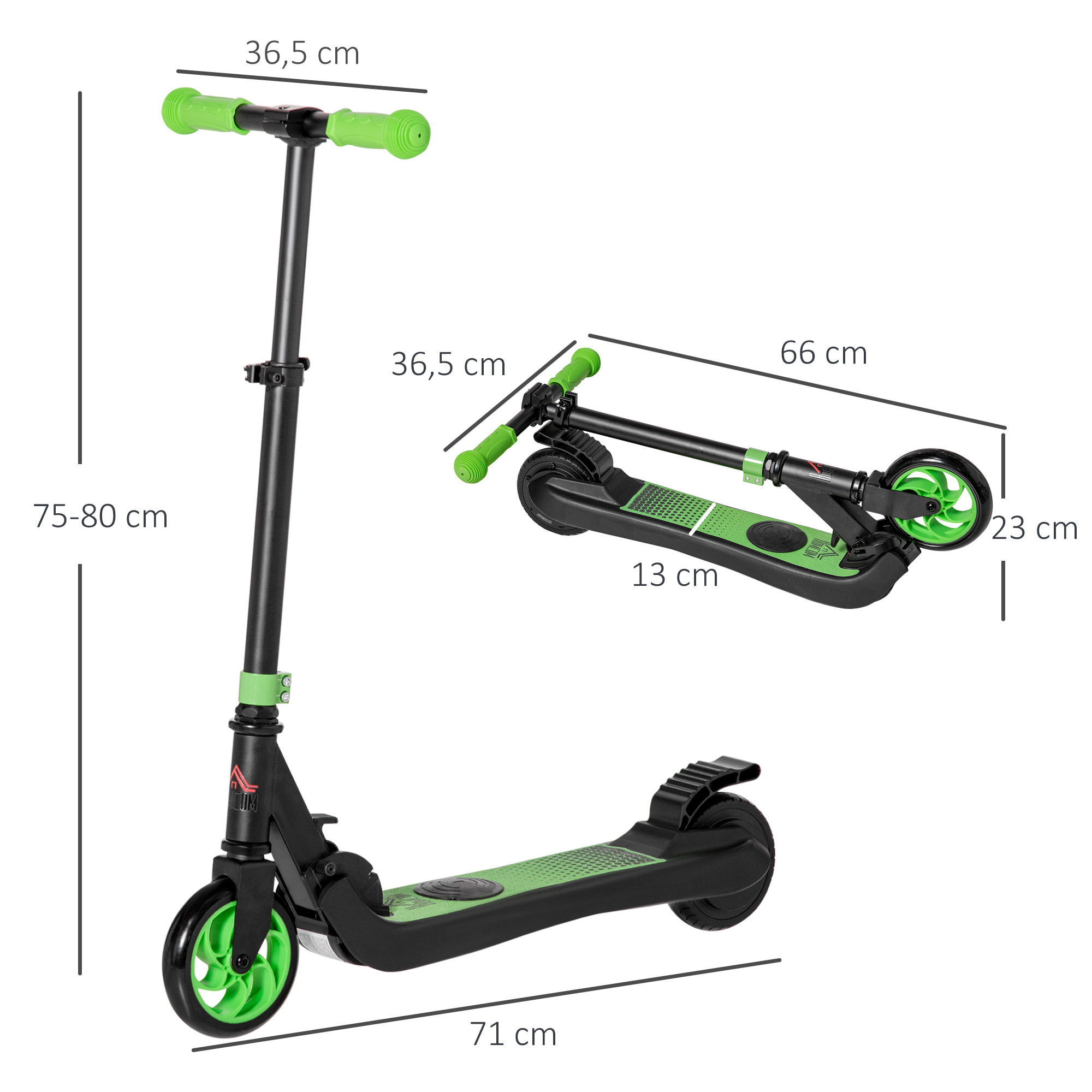 Trottinette électrique enfants 6 ans + pliable, hauteur réglable 75-80 cm, vitesse max  8 km/h