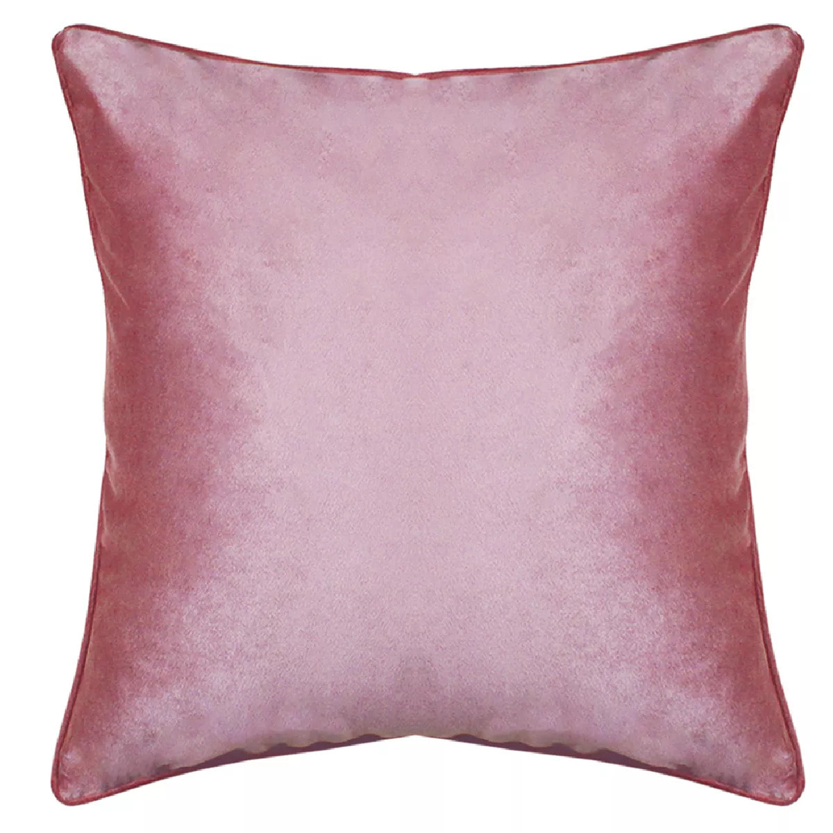 Housse de coussin polyester anti tache uni Velours uni blush-rose