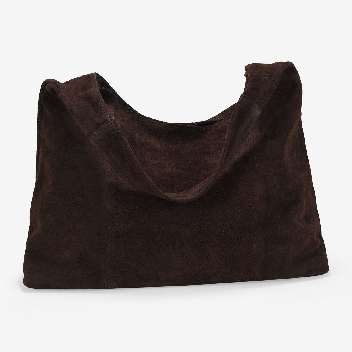 Bolso de hombro marrón serraje piel