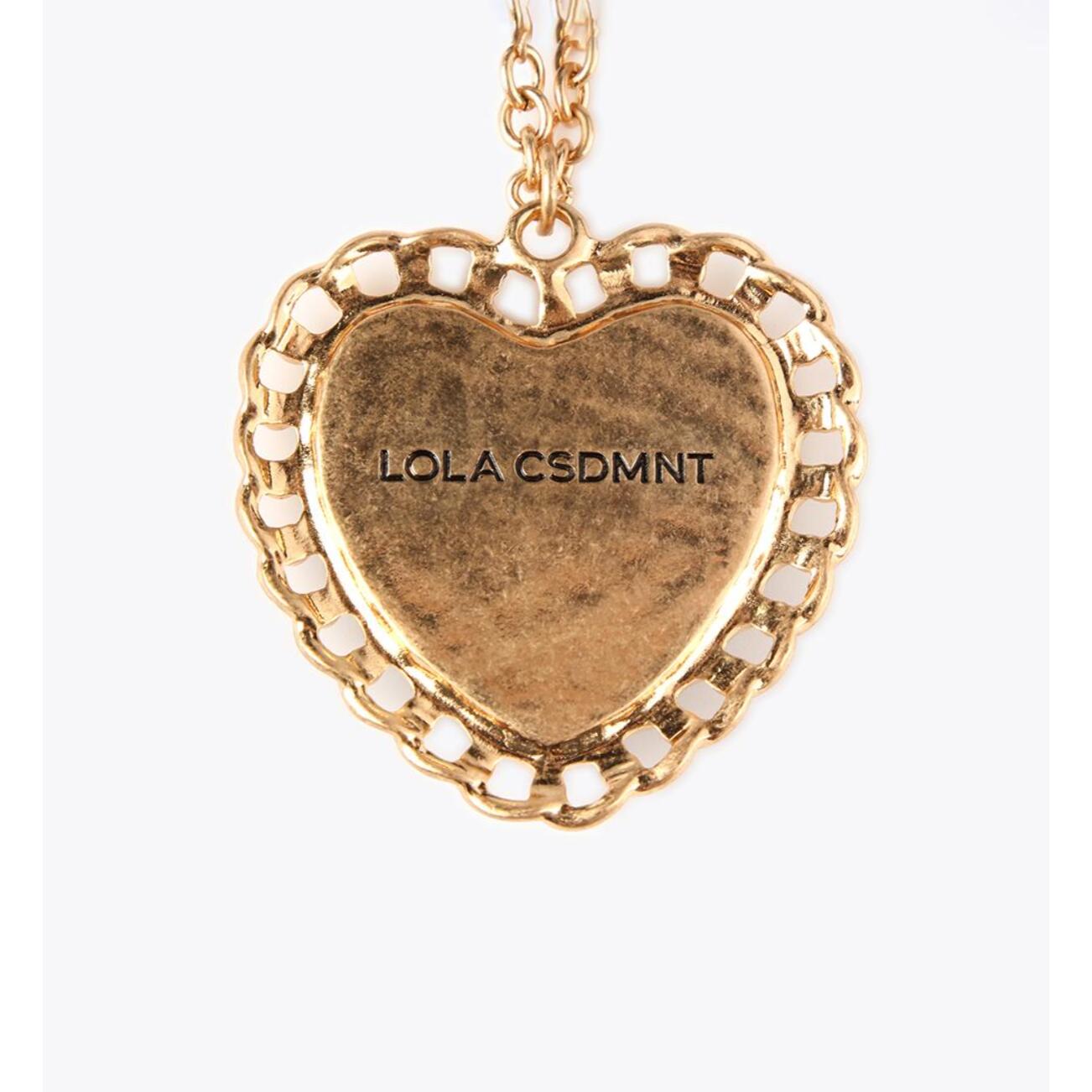 collana con ciondolo, collana con cuore incatenato