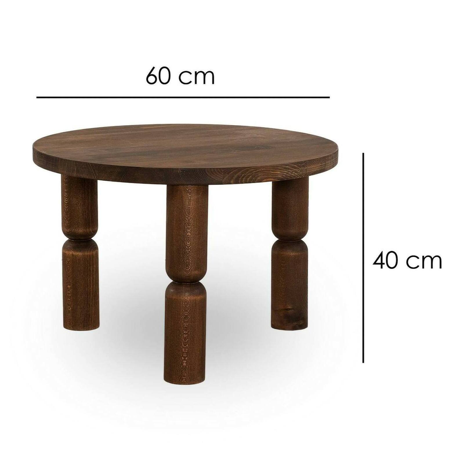 Tavolino da salotto Dpedron, Tavolo basso da caffè, Portariviste per divano, Ripiano da soggiorno, 60x60h40 cm, Noce