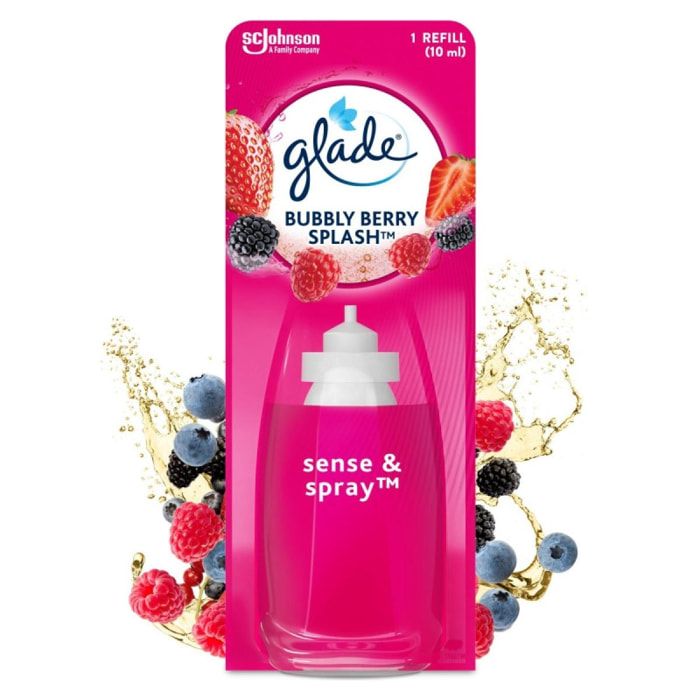 Lot de 8 - Glade Sense & Spray Recharge Bubbly Berry Splash