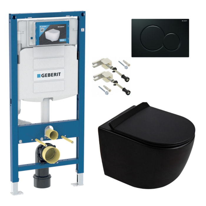 Duofix pack WC bâti-support + WC suspendu sans bride Ceramia PixL avec abattant SoftClose + plaque (GEDCEPXBMT07-FR)