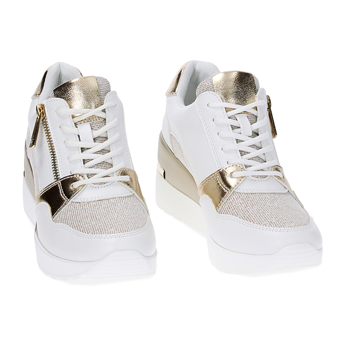 Sneakers blanc/or
