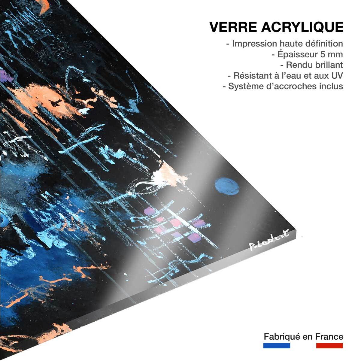 Tableau abstrait la nuit des étoiles Tableau plexiglas