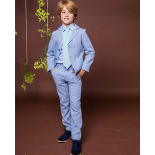 PANTALÓN LINO RÚSTICO AZUL