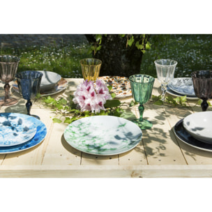 Servizio piatti 18 pezzi Excelsa Flora Materica, porcellana e stoneware multicolore