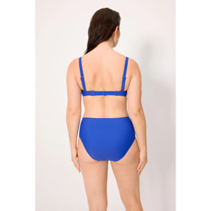 Slip bikini vita alta modellante Blu