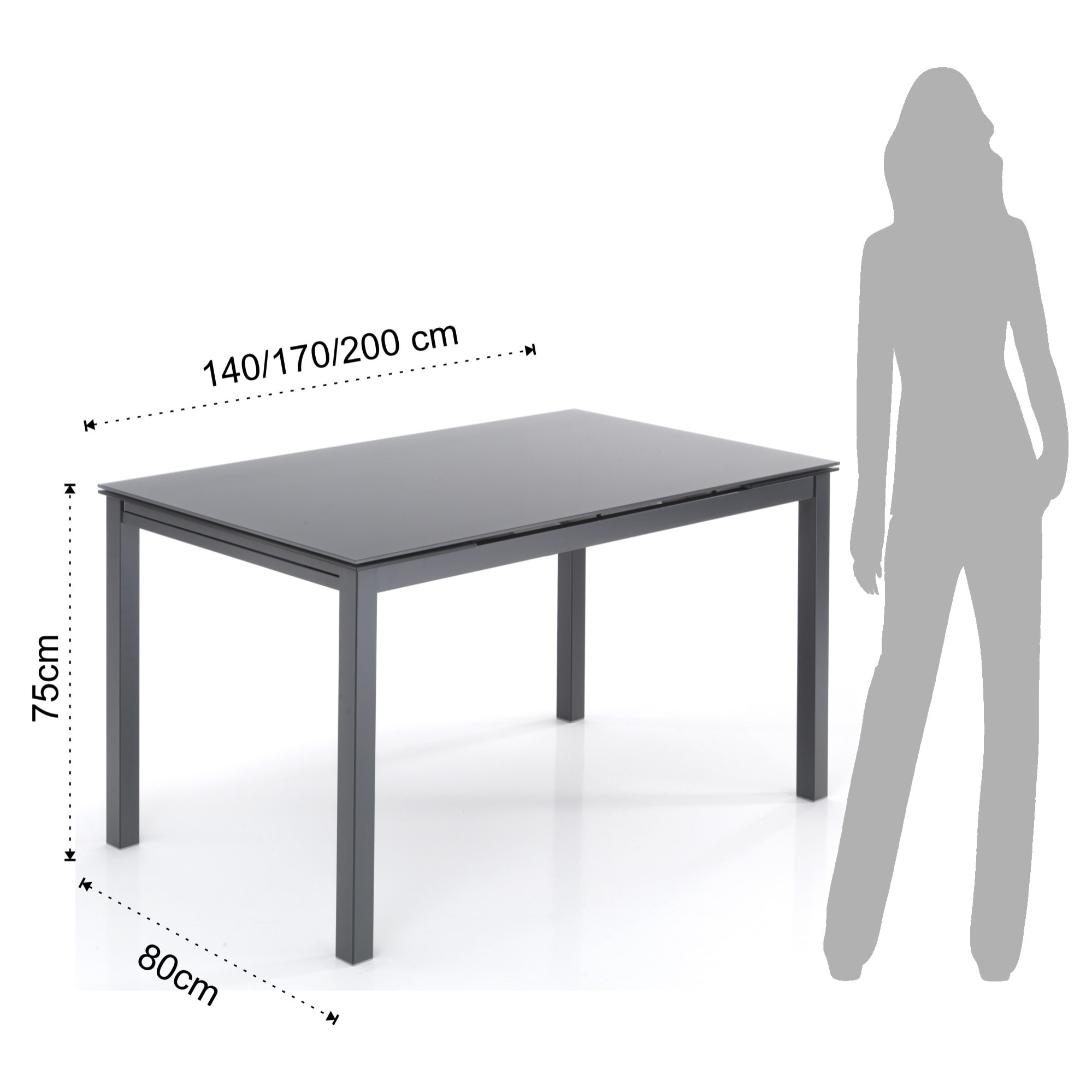 Tomasucci tavolo allungabile NEW DAILY 140 - GREY grigio